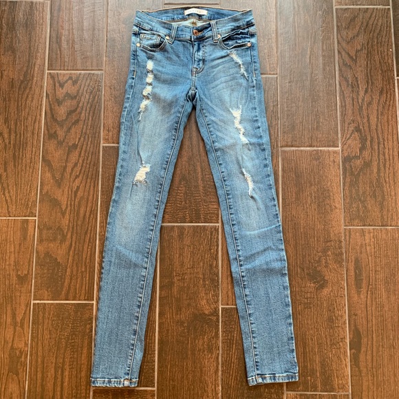 Eunina Maxwell Low Rise Skinny Distressed 29.5” - Picture 6 of 7